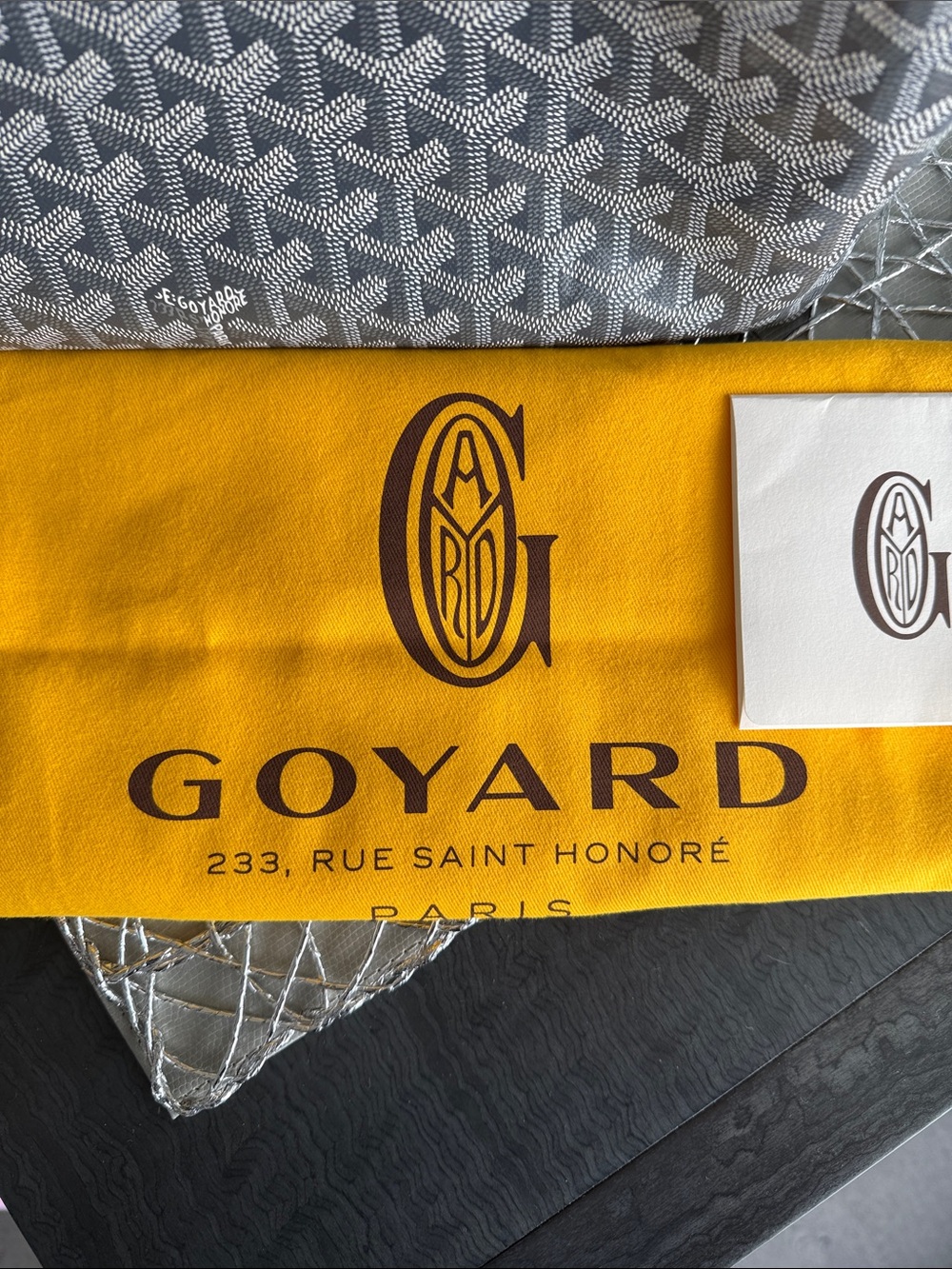 Goyard Gray St. Louis Tote with Purple Horse Charm - Picture 2 of 9